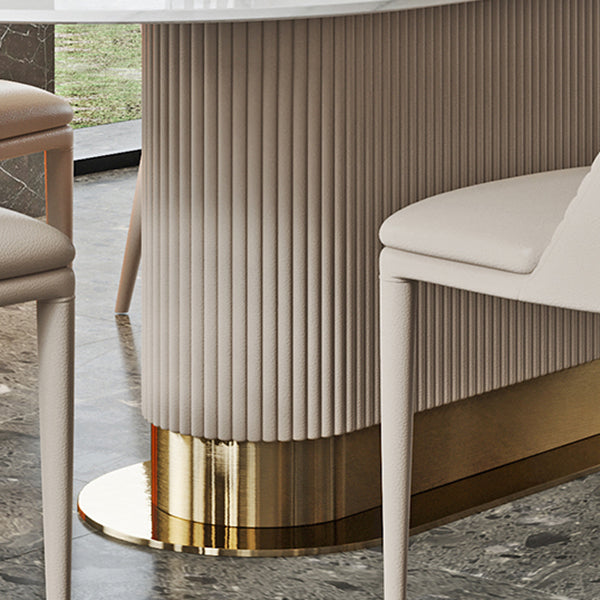 Modern Dining Sintered Stone Table Dining Oval Table for Home
