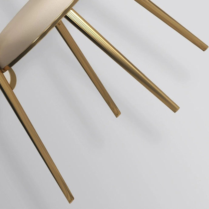 Glam Upholstered Dining Chairs Faux Leather Kitchen Dining Chair