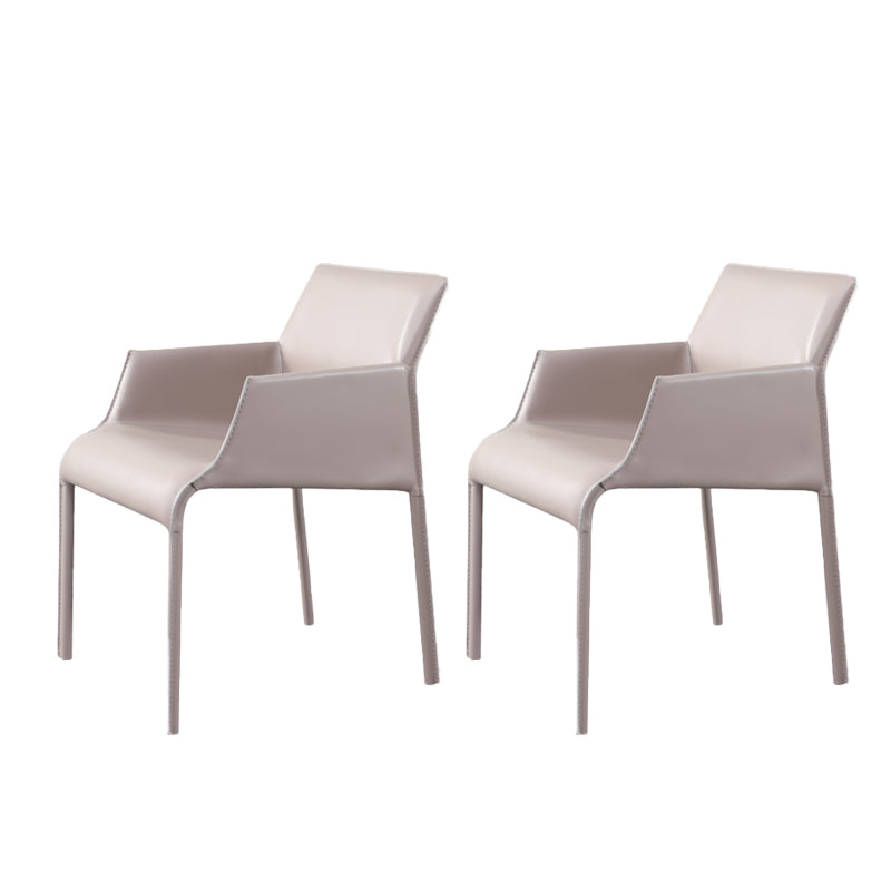 Modern Indoor Upholstered Arm Chair Faux Leather Dining Chair for Dining Room