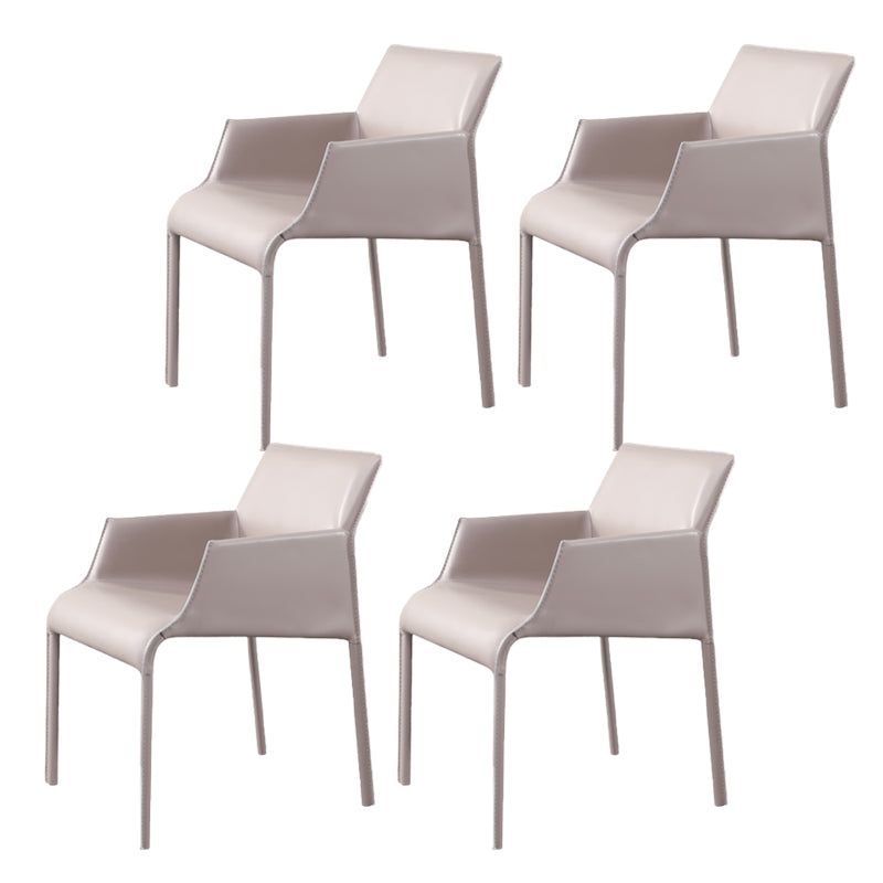 Modern Indoor Upholstered Arm Chair Faux Leather Dining Chair for Dining Room