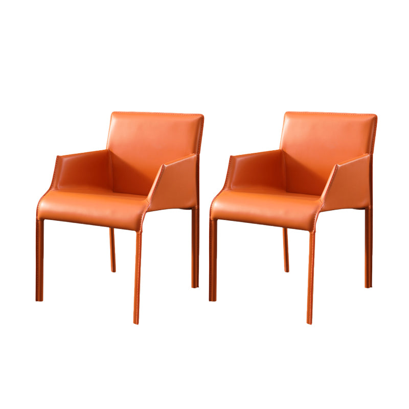 Modern Indoor Upholstered Arm Chair Faux Leather Dining Chair for Dining Room
