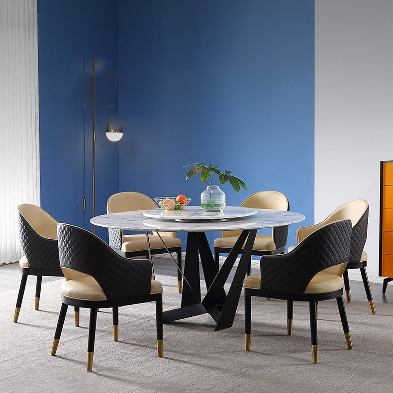 Upholstered Dining Chairs Contemporary Kitchen Chair with Wood Legs