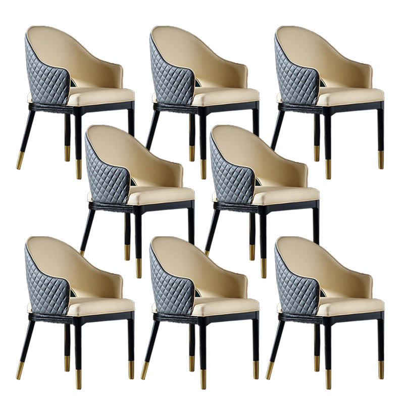 Upholstered Dining Chairs Contemporary Kitchen Chair with Wood Legs