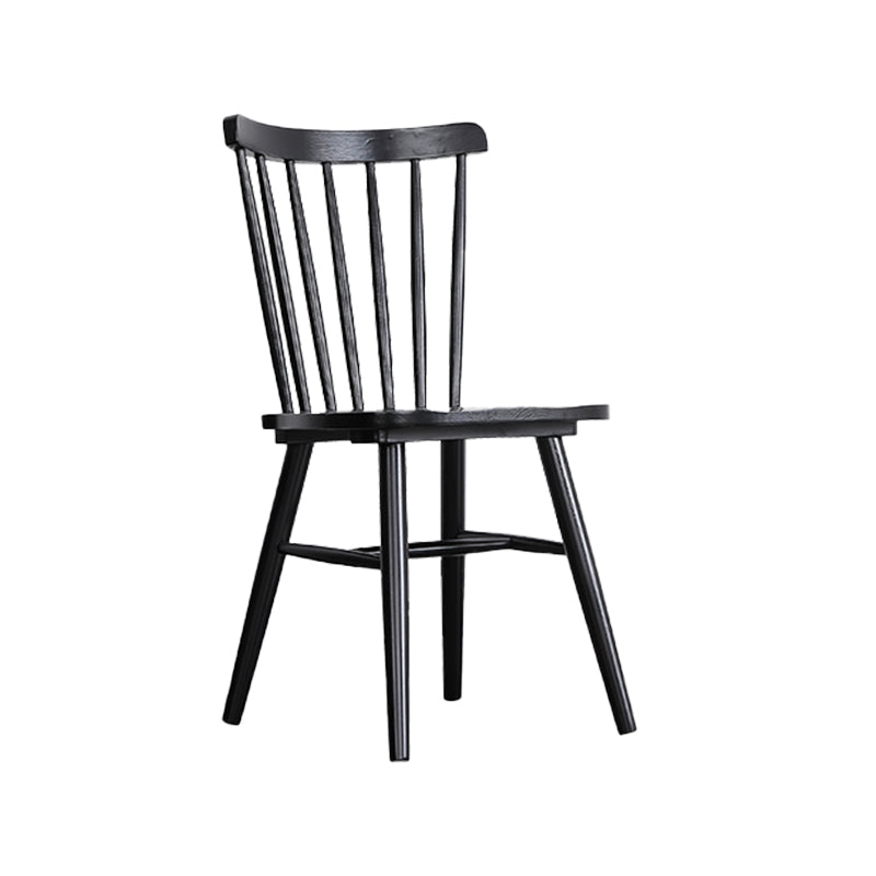 Contemporary Slat Back Stacking Chair Solid Wood Side Chair for Home
