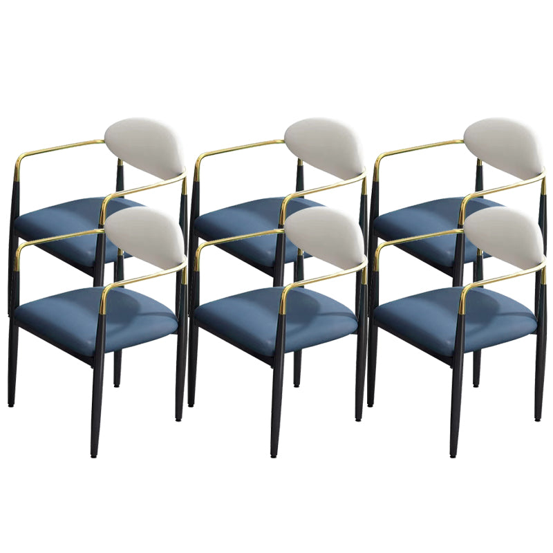 Glam Kitchen Dining Arm Chair Upholstered Dining Chairs for Home