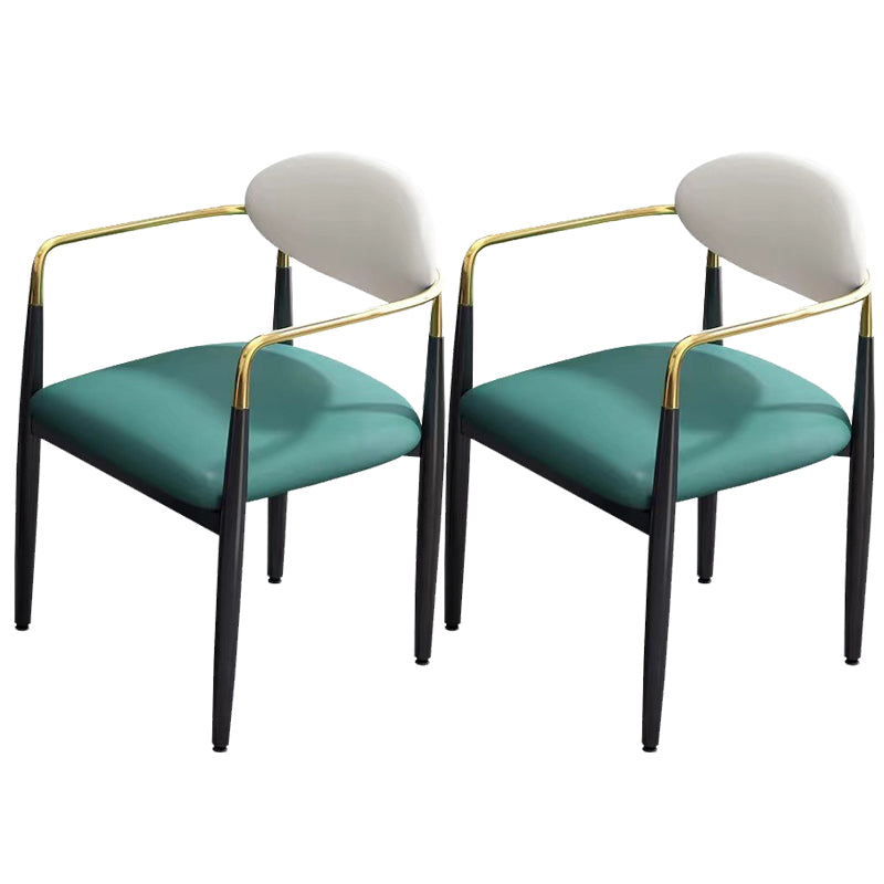 Glam Kitchen Dining Arm Chair Upholstered Dining Chairs for Home