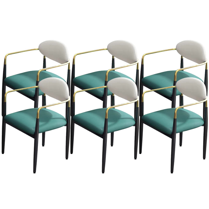 Glam Kitchen Dining Arm Chair Upholstered Dining Chairs for Home