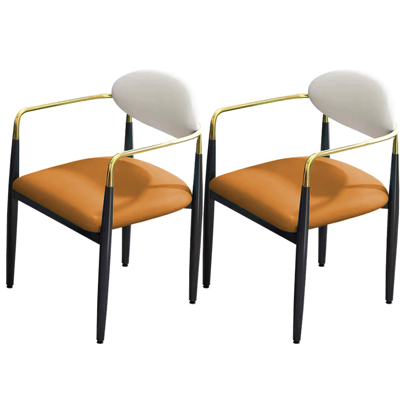 Glam Kitchen Dining Arm Chair Upholstered Dining Chairs for Home