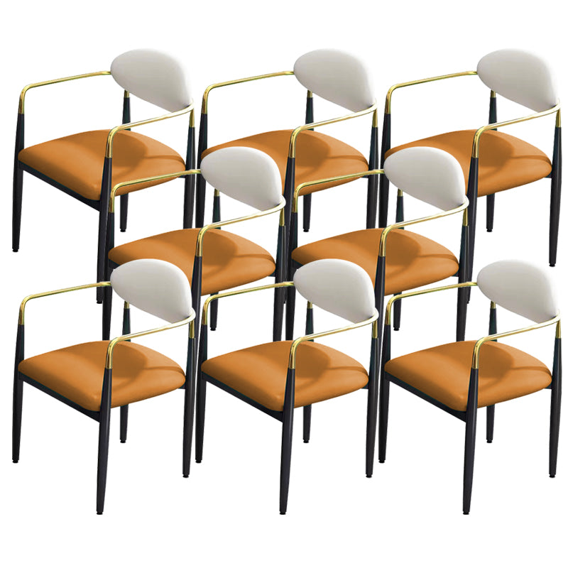 Glam Kitchen Dining Arm Chair Upholstered Dining Chairs for Home