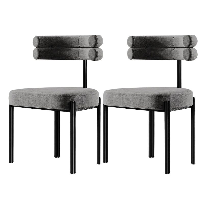 Contemporary Kitchen Dining Chairs Upholstered Side Chairs with Black Legs