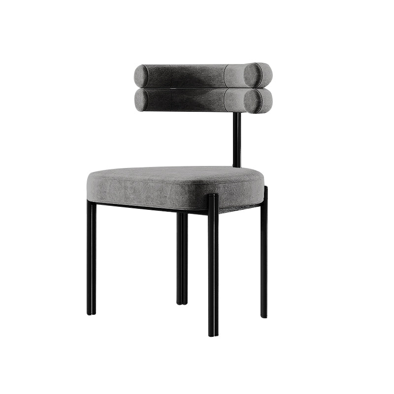 Contemporary Kitchen Dining Chairs Upholstered Side Chairs with Black Legs