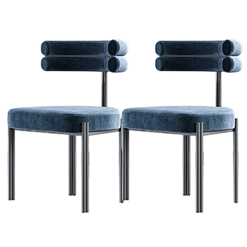 Contemporary Kitchen Dining Chairs Upholstered Side Chairs with Black Legs