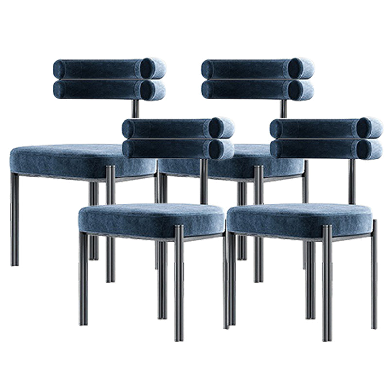 Contemporary Kitchen Dining Chairs Upholstered Side Chairs with Black Legs