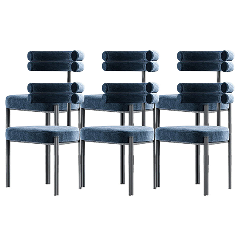 Contemporary Kitchen Dining Chairs Upholstered Side Chairs with Black Legs