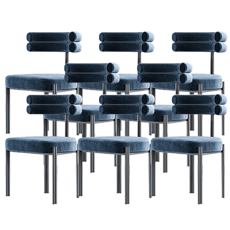 Contemporary Kitchen Dining Chairs Upholstered Side Chairs with Black Legs