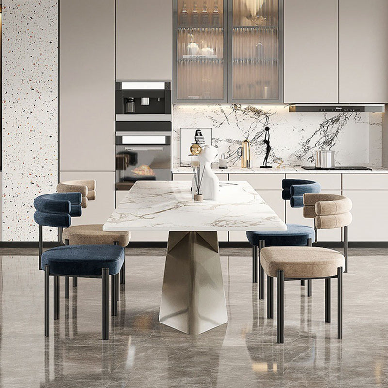 Contemporary Kitchen Dining Chairs Upholstered Side Chairs with Black Legs