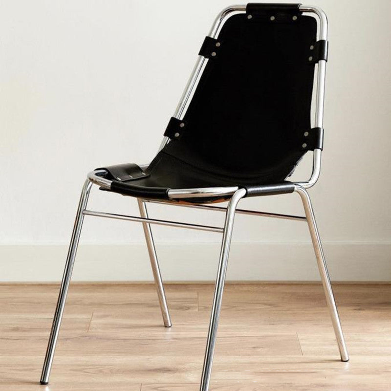 Contemporary Kitchen Dining Chairs Faux Leather Side Chairs with Silver Legs