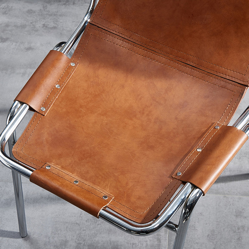 Contemporary Kitchen Dining Chairs Faux Leather Side Chairs with Silver Legs