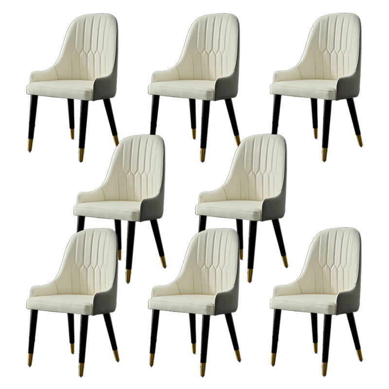 Glam Kitchen Dining Chairs Upholstered Side Chairs with Wood Legs