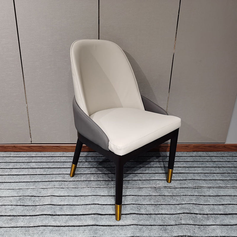 Glam Kitchen Dining Chairs Upholstered Side Chairs with Wood Leg