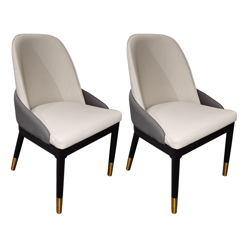 Glam Kitchen Dining Chairs Upholstered Side Chairs with Wood Leg