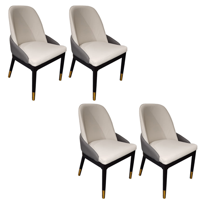 Glam Kitchen Dining Chairs Upholstered Side Chairs with Wood Leg