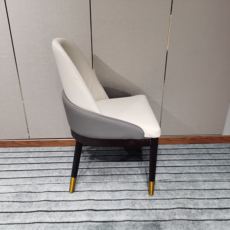 Glam Kitchen Dining Chairs Upholstered Side Chairs with Wood Leg