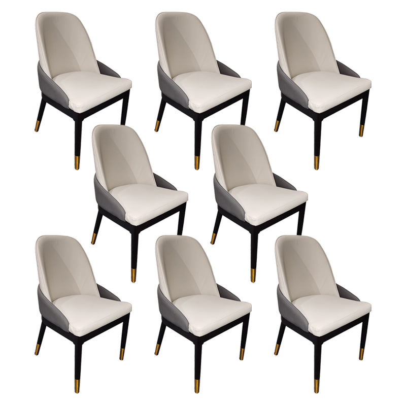 Glam Kitchen Dining Chairs Upholstered Side Chairs with Wood Leg