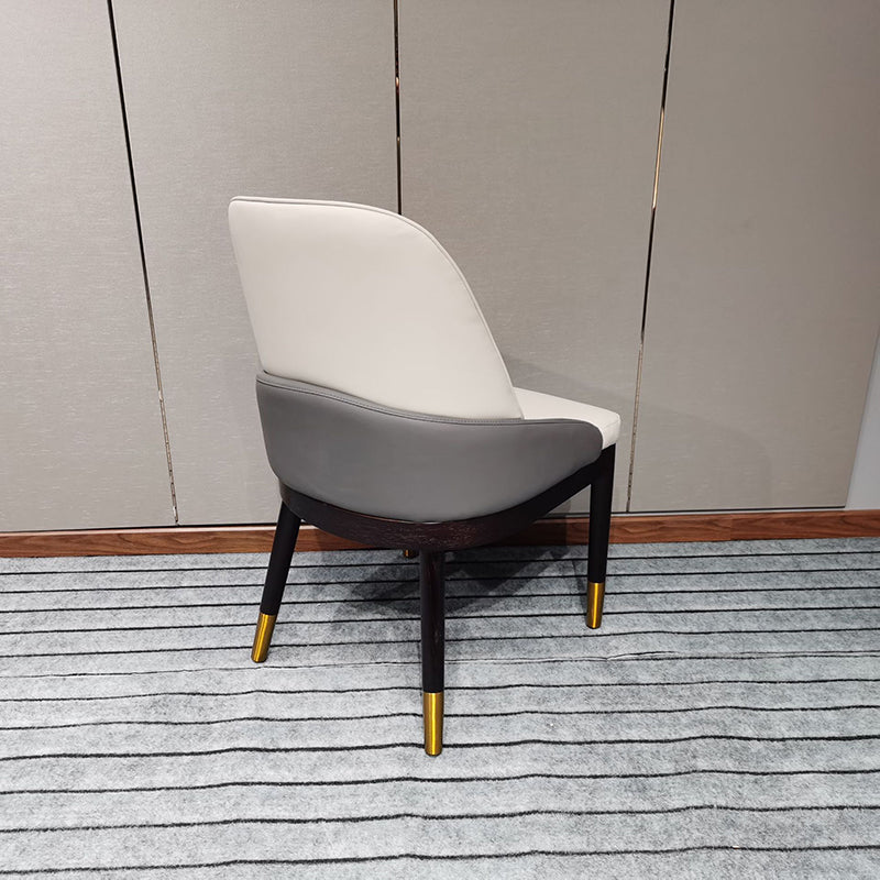 Glam Kitchen Dining Chairs Upholstered Side Chairs with Wood Leg