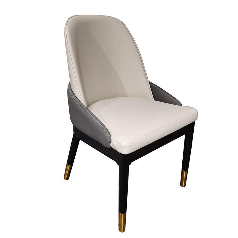 Glam Kitchen Dining Chairs Upholstered Side Chairs with Wood Leg