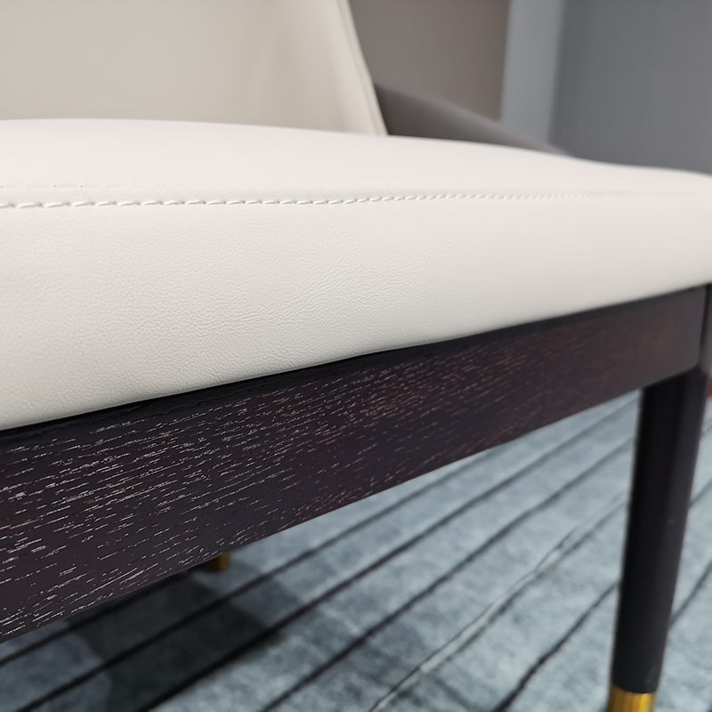 Glam Kitchen Dining Chairs Upholstered Side Chairs with Wood Leg