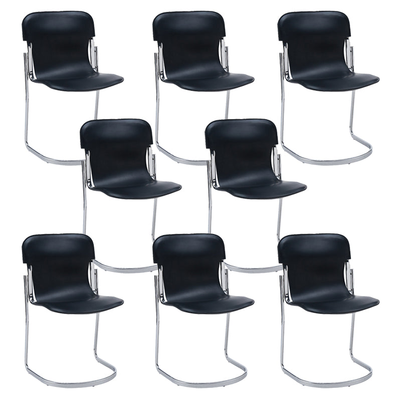 Metal Kitchen Dining Chairs Contemporary Dining Side Chair in Black