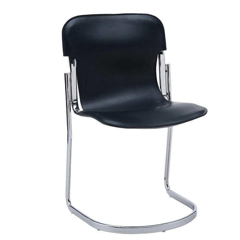 Metal Kitchen Dining Chairs Contemporary Dining Side Chair in Black