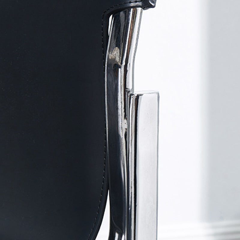 Metal Kitchen Dining Chairs Contemporary Dining Side Chair in Black