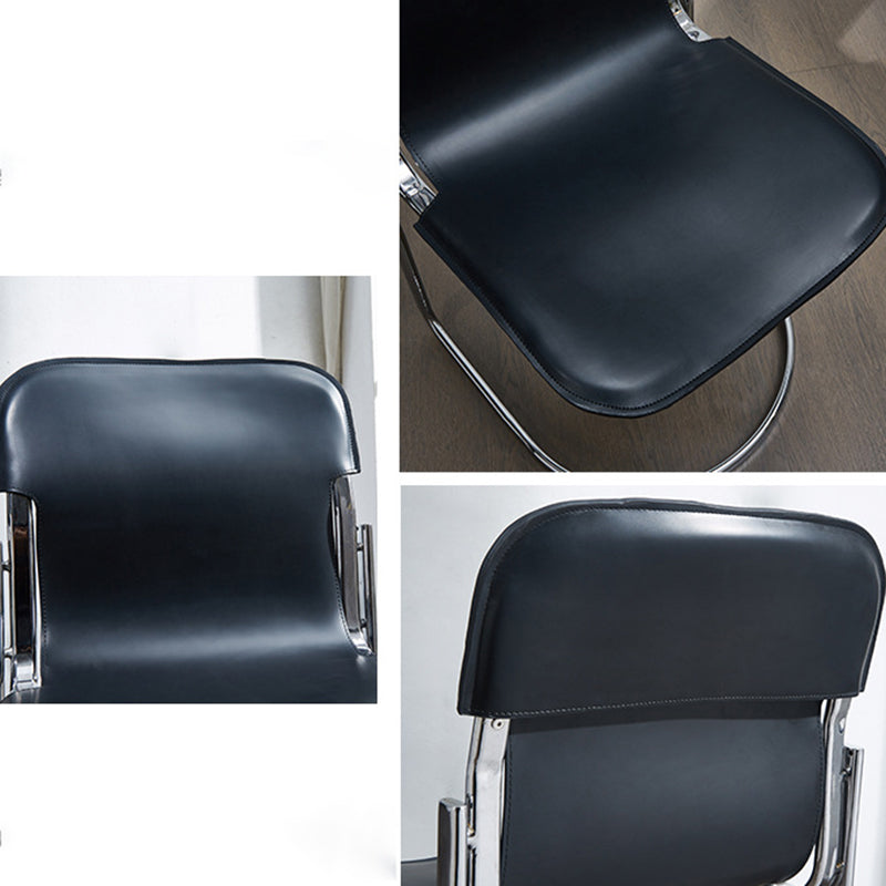 Metal Kitchen Dining Chairs Contemporary Dining Side Chair in Black