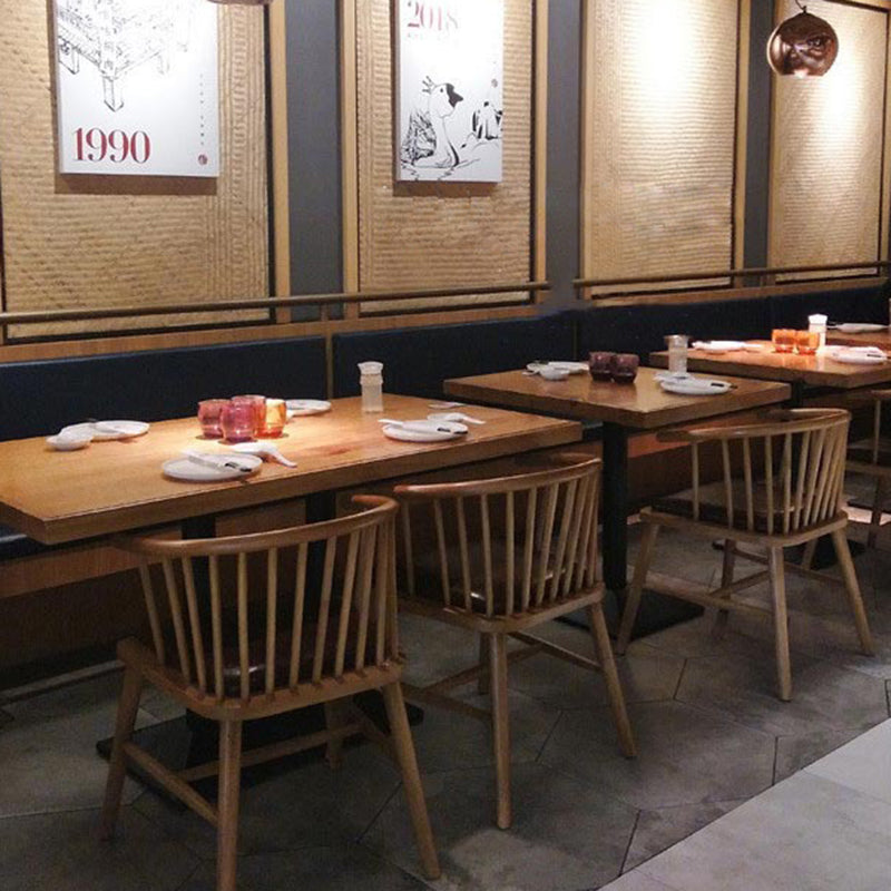 Wood Side Dining Arm Chair Contemporary Windsor Back Side Chair