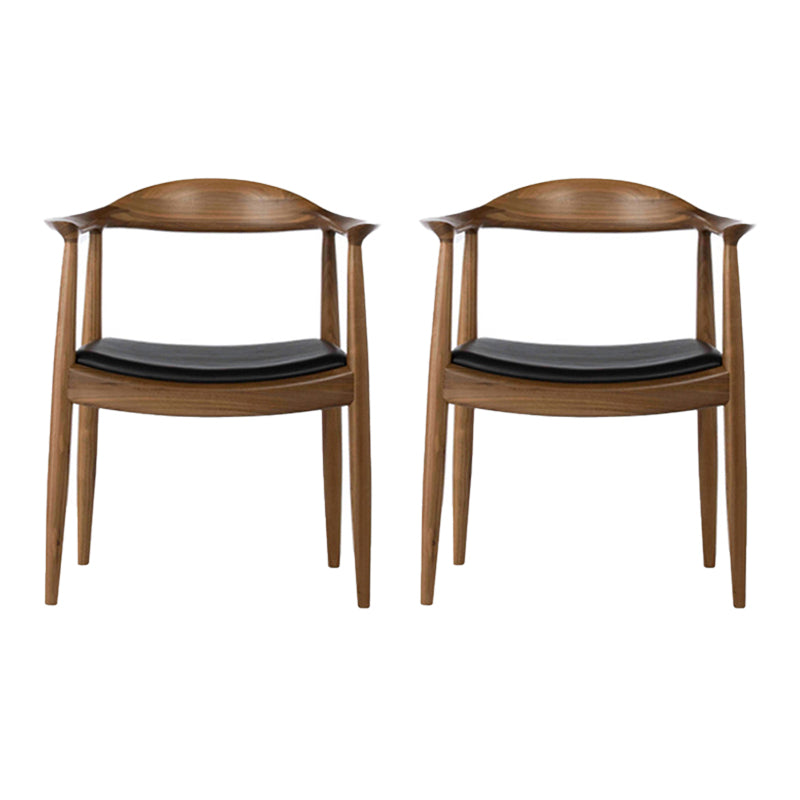 Wood Side Dining Arm Chairs Contemporary Open Back Dining Side Chairs