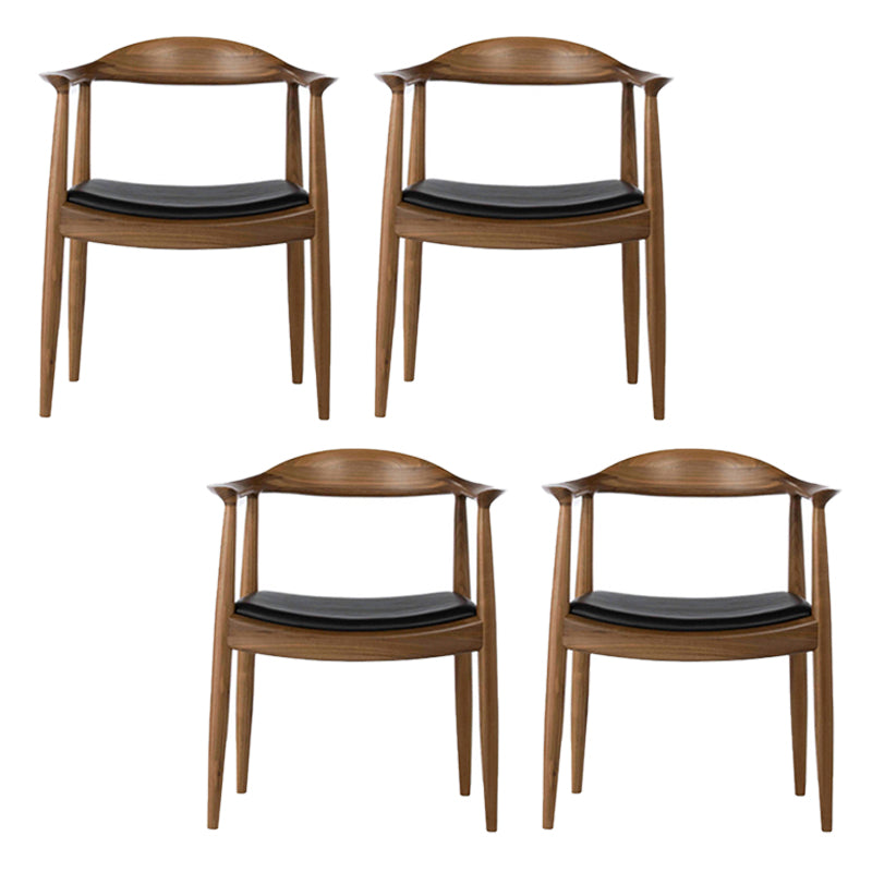 Wood Side Dining Arm Chairs Contemporary Open Back Dining Side Chairs
