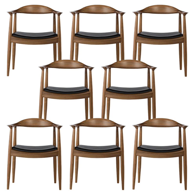 Wood Side Dining Arm Chairs Contemporary Open Back Dining Side Chairs