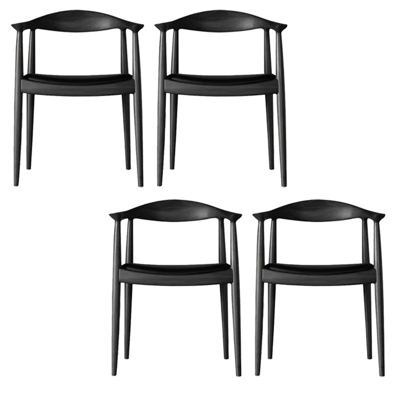 Wood Side Dining Arm Chairs Contemporary Open Back Dining Side Chairs