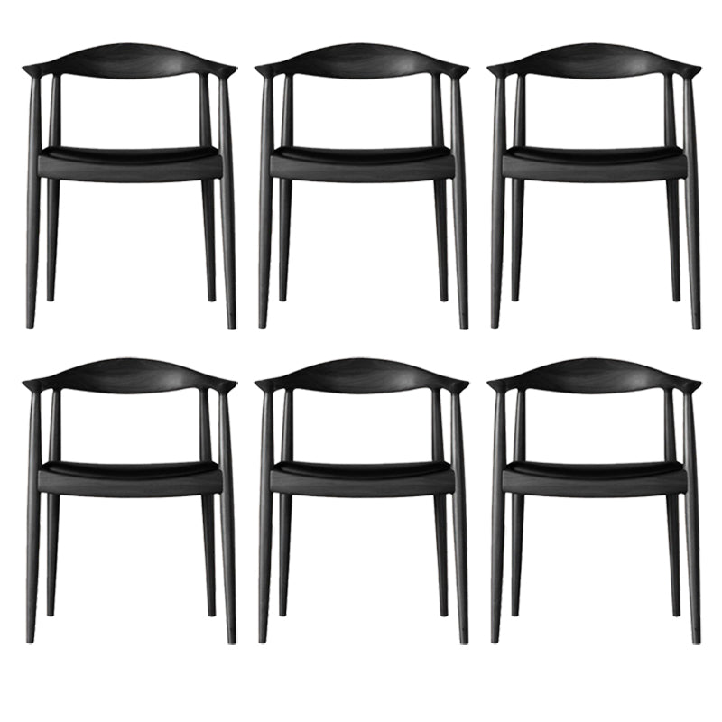 Wood Side Dining Arm Chairs Contemporary Open Back Dining Side Chairs