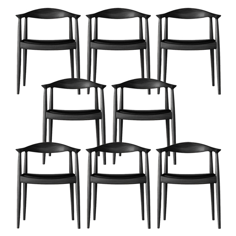 Wood Side Dining Arm Chairs Contemporary Open Back Dining Side Chairs