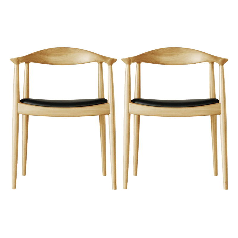 Wood Side Dining Arm Chairs Contemporary Open Back Dining Side Chairs