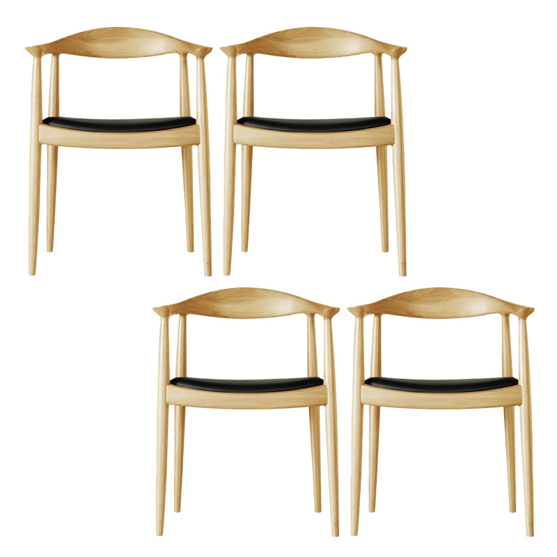 Wood Side Dining Arm Chairs Contemporary Open Back Dining Side Chairs