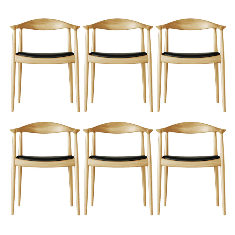 Wood Side Dining Arm Chairs Contemporary Open Back Dining Side Chairs