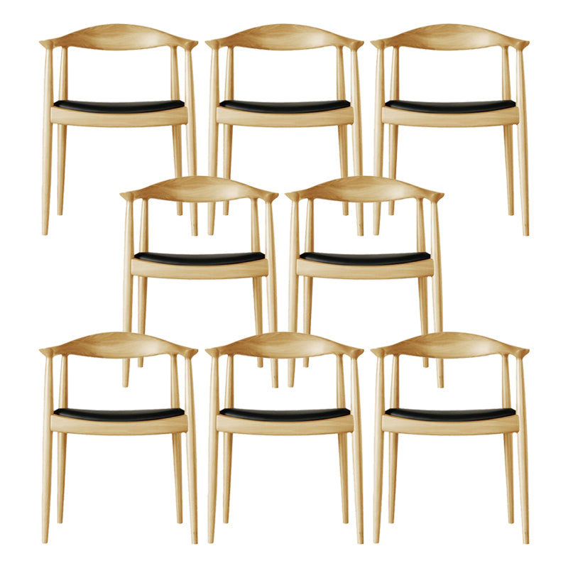 Wood Side Dining Arm Chairs Contemporary Open Back Dining Side Chairs