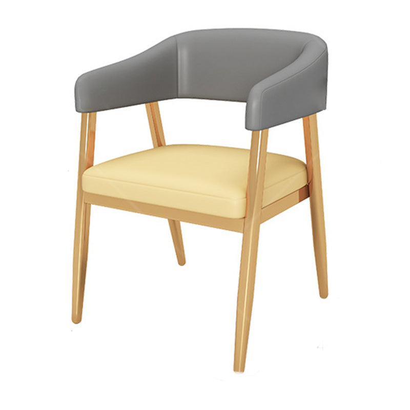 Metal Kitchen Dining Armchairs Open Back Dining Side Chairs for Indoor