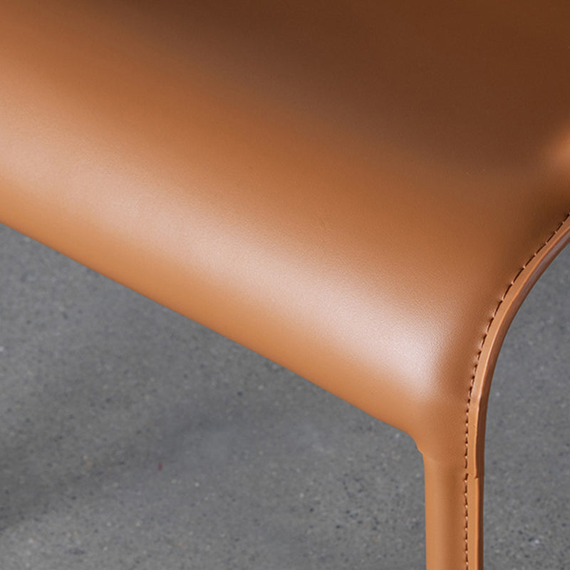 Contemporary Arm Chair Solid Back Dining Room Chair for Kitchen