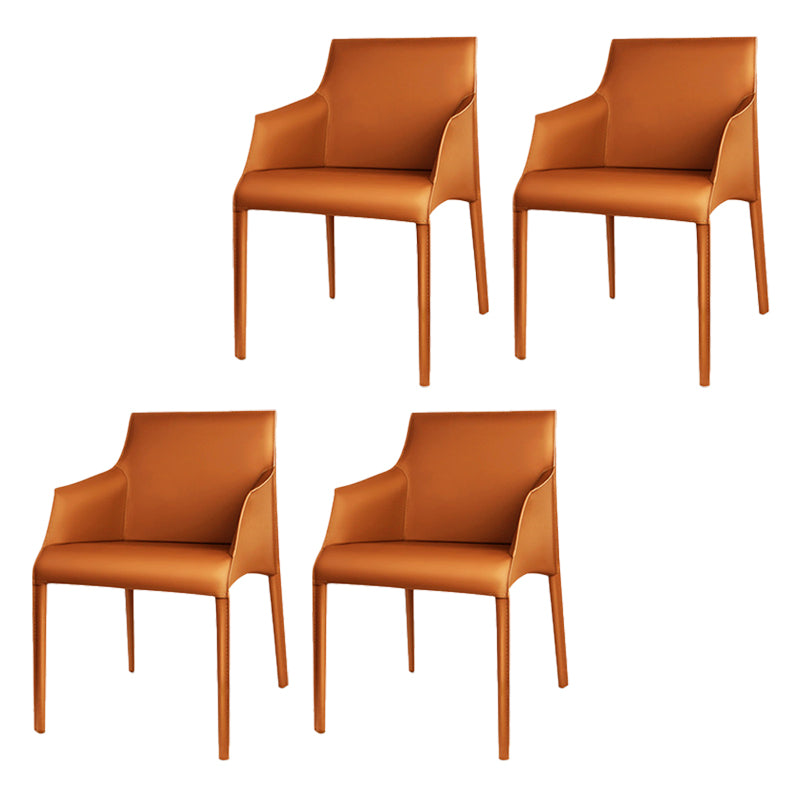Contemporary Arm Chair Solid Back Dining Room Chair for Kitchen