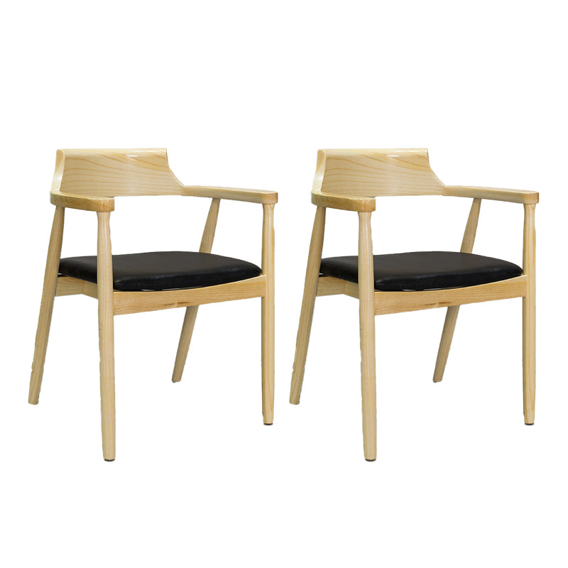 Contemporary Arm Chair Wood Open Back Dining Room Chair for Home